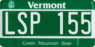 VT license plate LSP155