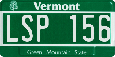 VT license plate LSP156