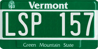 VT license plate LSP157