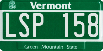 VT license plate LSP158