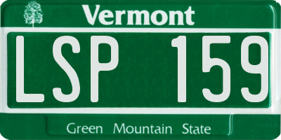 VT license plate LSP159