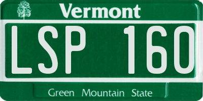 VT license plate LSP160