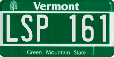 VT license plate LSP161