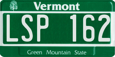 VT license plate LSP162