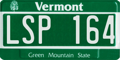 VT license plate LSP164