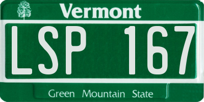 VT license plate LSP167