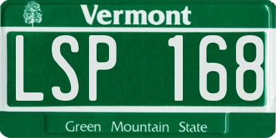 VT license plate LSP168