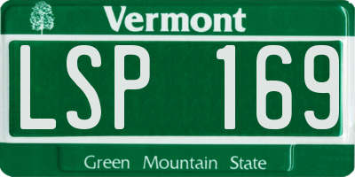 VT license plate LSP169