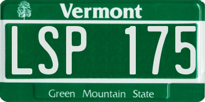 VT license plate LSP175