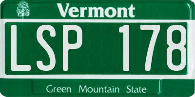 VT license plate LSP178