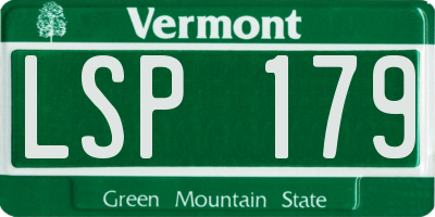 VT license plate LSP179
