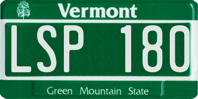 VT license plate LSP180