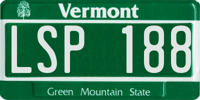 VT license plate LSP188