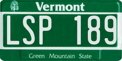 VT license plate LSP189