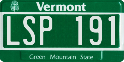 VT license plate LSP191