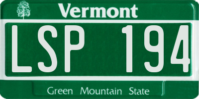 VT license plate LSP194