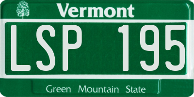 VT license plate LSP195