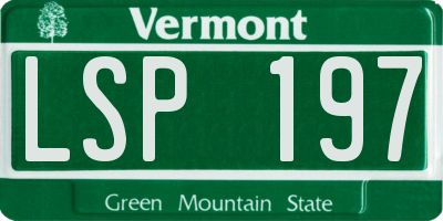 VT license plate LSP197