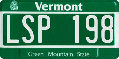 VT license plate LSP198