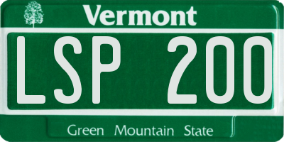 VT license plate LSP200