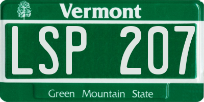 VT license plate LSP207