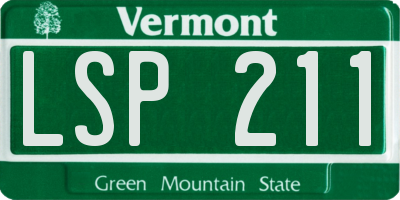 VT license plate LSP211