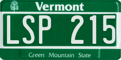 VT license plate LSP215