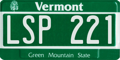 VT license plate LSP221
