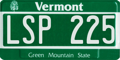 VT license plate LSP225