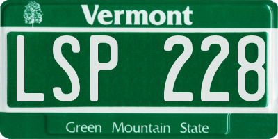 VT license plate LSP228