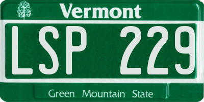 VT license plate LSP229