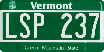VT license plate LSP237