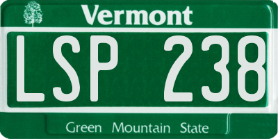 VT license plate LSP238