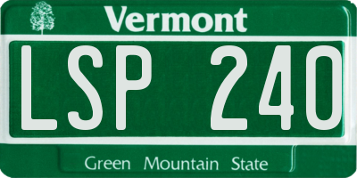 VT license plate LSP240