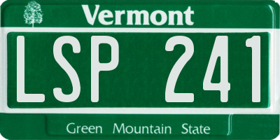 VT license plate LSP241