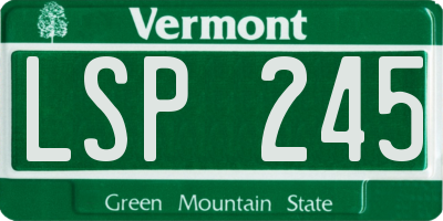 VT license plate LSP245