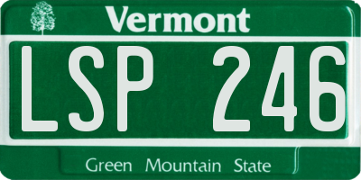 VT license plate LSP246