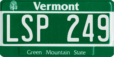 VT license plate LSP249