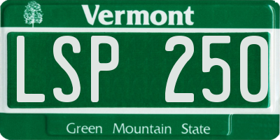 VT license plate LSP250