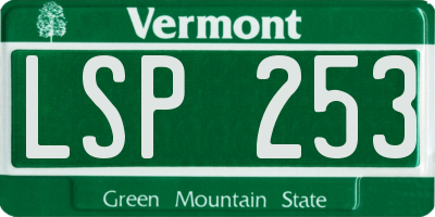VT license plate LSP253