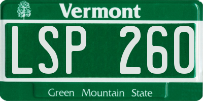 VT license plate LSP260