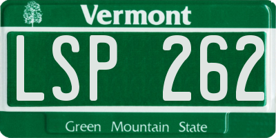 VT license plate LSP262