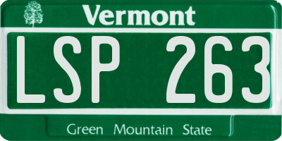 VT license plate LSP263