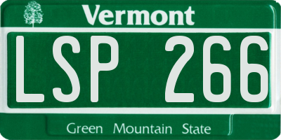 VT license plate LSP266