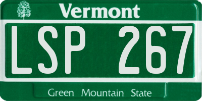 VT license plate LSP267