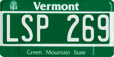 VT license plate LSP269