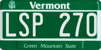 VT license plate LSP270