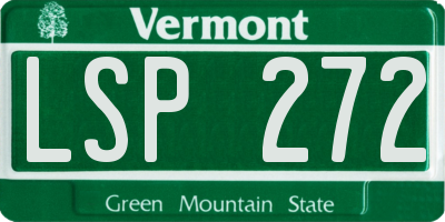 VT license plate LSP272