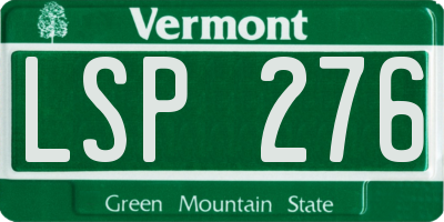 VT license plate LSP276