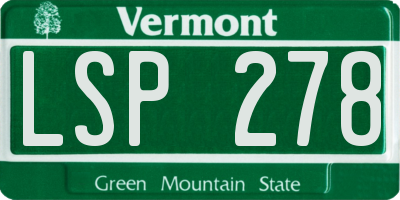 VT license plate LSP278